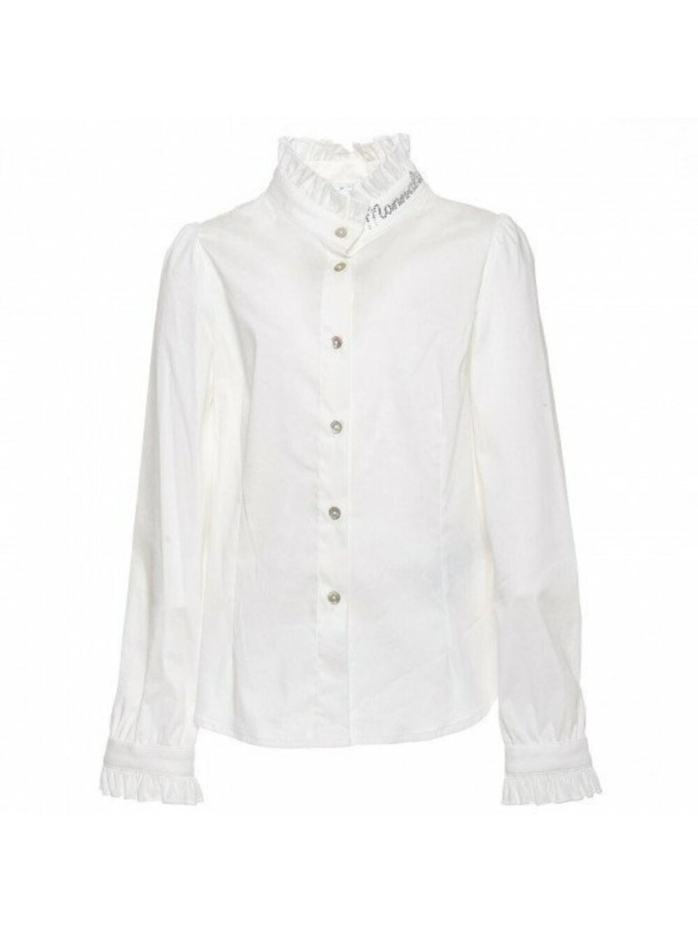 Monnalisa Girls dressy blouse camicia popeline Rhinestone poplin sz 5 boutique